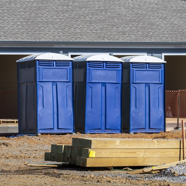 what is the expected delivery and pickup timeframe for the porta potties in Laurinburg North Carolina